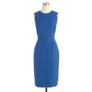 [NWOT]J. Crew Suiting Blue Wool Crepe Sheath Dress